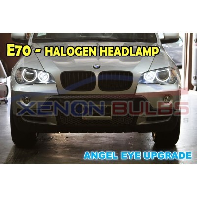 BMW E70 X5 HALOGEN HEADLAMP ANGEL EYE UPGRADE WHITE